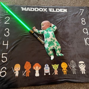 Star wars baby milestone blanket sale