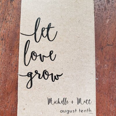 Let Love Grow Seed Packets Seed Packet Wedding Favors Personalized Seed ...