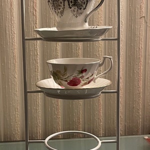 Metal Teacup Tier Display Stand Tea Cup Rack 4-tiers Silver - Etsy