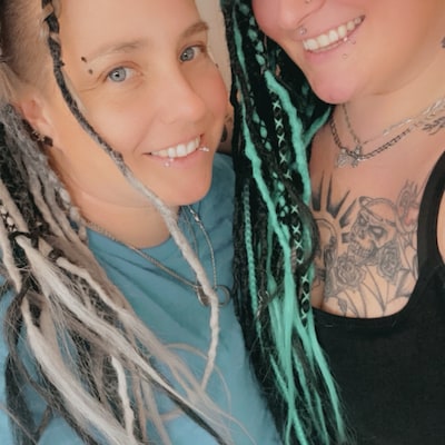 Set of Crochet Synthetic Double or Single Ended Dreads dark Forest ...