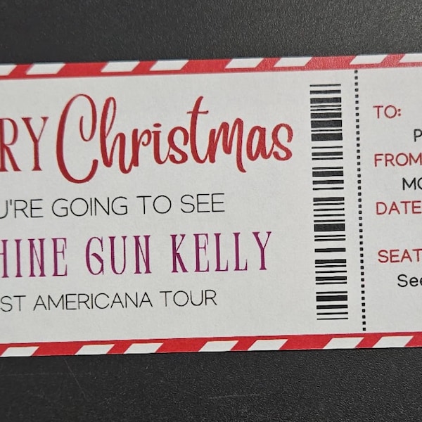 Christmas Concert Ticket Gift Voucher Template | Fully Custom Printable ...