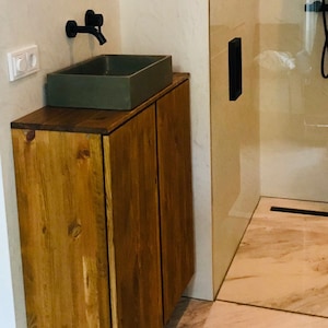 LIBBY kleine Waschbecken Eitelkeit Runde Beton Gefäß | Etsy