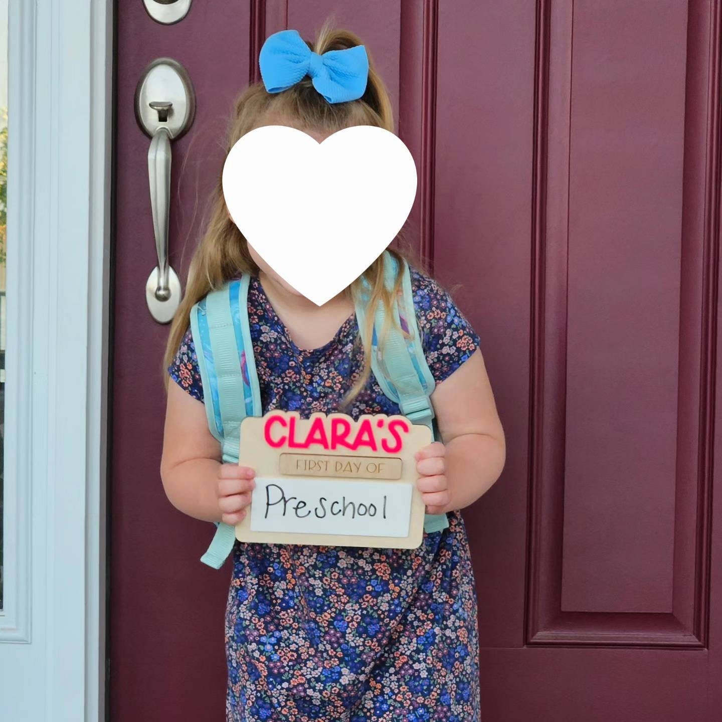 Personalized First and Last Day of School Sign, Back To School, Reusable Erasable School Sign, Preschool Kindergarten First Day Prop 2023