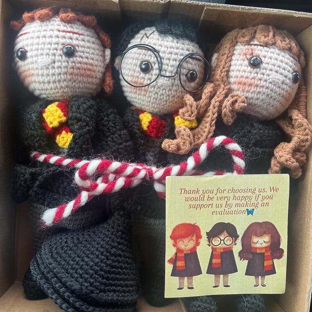 ハリー・ポッターのかぎ針編みぬいぐるみ：手作りあみぐるみマスコット