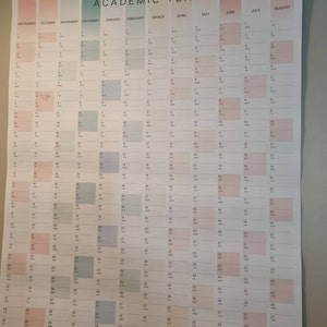 2025 A3 Hanging Calendar, 12 Month, Wall Calendar, Minimalist Design