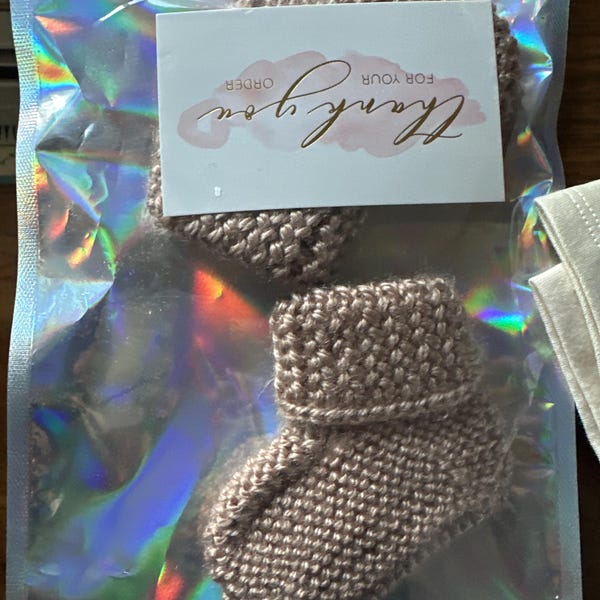 Newborn Booties, Baby Booties, Knitted Booties, Baby Shower Gift ...