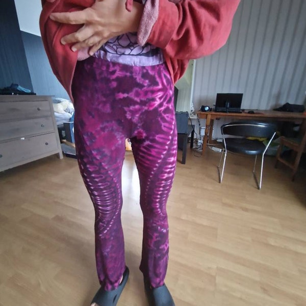 PANASIAM Leggings Unikat Batik Leggings 'Zebra' Aus Natürlicher Viskose