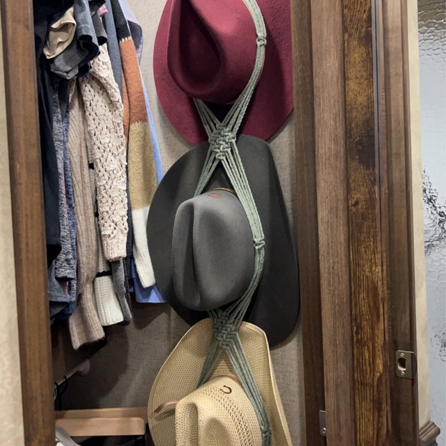 3pcs Macrame Boho Hat Hangers, Organisateur De Chapeau Boho, Porte-chapeau  Cowboy, Décoration De Ferme Murale De Chapeau, Porte-chapeau En Paille
