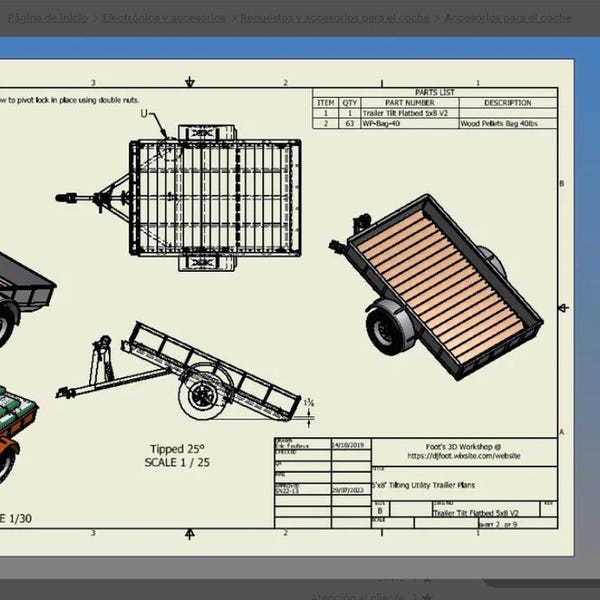 Trailer Loading Plan.pdf Utility 5x8 Tilt Open Box Trailer Fabrication Instructions Plans 1.22 ...