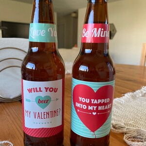 Valentines Beer Labels Valentines Day Gift for Him Gift for ...