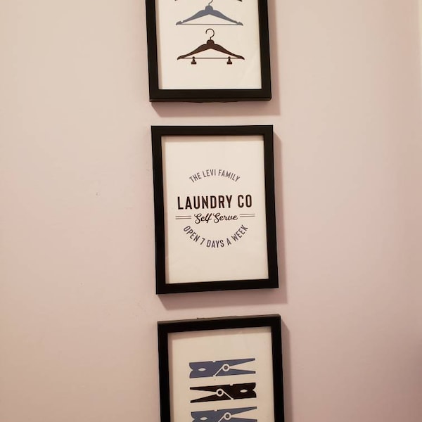 Laundry Room Art - Set of Three - Laundry Wall Art - Wall Art Set ...