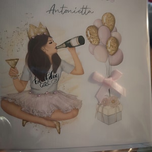 Biglietto D'Augori Di Compleanno Per Lei – Design Floreale – Qualità Premium Con Busta Rosa – Ideale Per Figlia, Nipote, Amica, 18°, 21°, 30° Anni