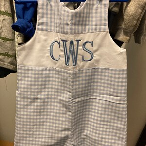 Petit Bebe Baby Boys Blue Gingham Smocked Birthday Cupcakes Jon Jon main image 0