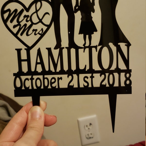 Family Wedding Cake Topper With Baby and Toddler Girl, Bride and Groom ...