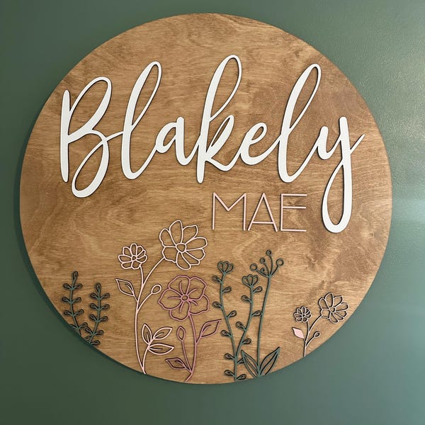 Name Cut Outs for Nursery | Above Crib Sign | Boho Nursery Decor ...