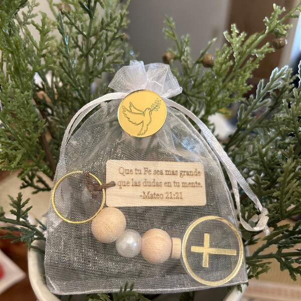 Personalized Baptism Cross Favors for Guests, Mini Keychain Favor ...