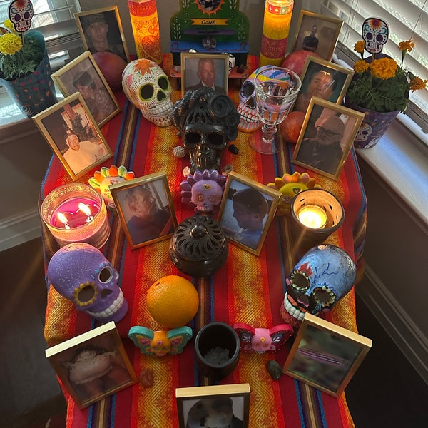 Dia De Los Muertos Set, Ofrenda Set. Day of the Dead Hand Made From ...