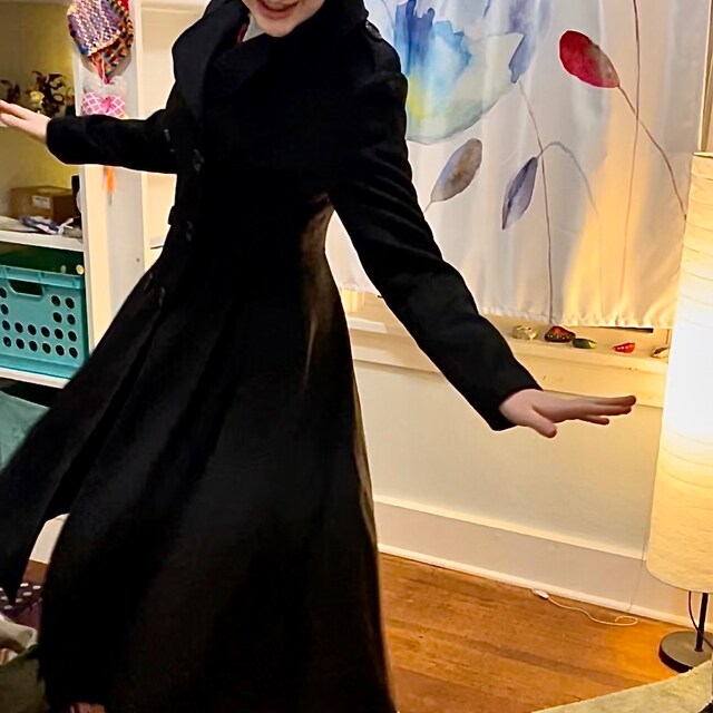 Wool Coat, Black Coat, Swing Coat, Long Coat, Long Coat