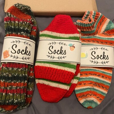 PRINTABLE Socks Labels / Tags / for Handmade Crochet Knitted Socks ...