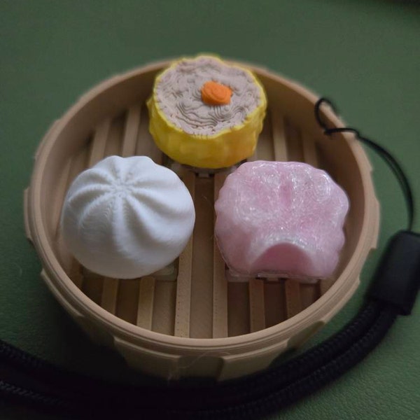Dumpling Dim Sum Keyboard Fidget Toy: 3-switch Stress Relief - Etsy UK