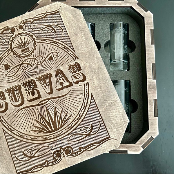 Personalized Tequila Glasses With Flight Board, Engagement Gift, Vodka ...