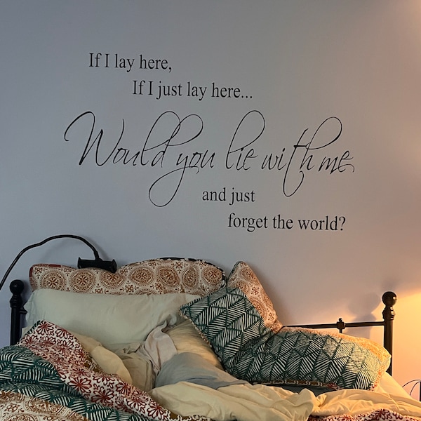 If i lay here if i just lay here vinyl wall decal lyrics decal
