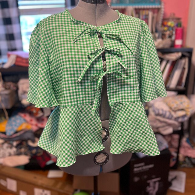 トップス edit for lulu TC broad puff blouse Women Y2k Off Shoulder Babydoll Tops Ruffle Trim Smocked