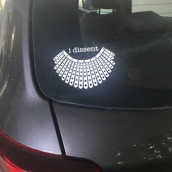 I Dissent RBG Decal - Etsy