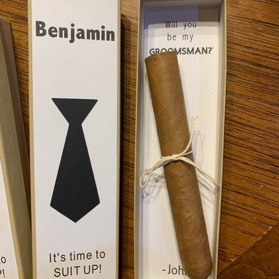 Cigar Box Groomsman Proposal - Etsy