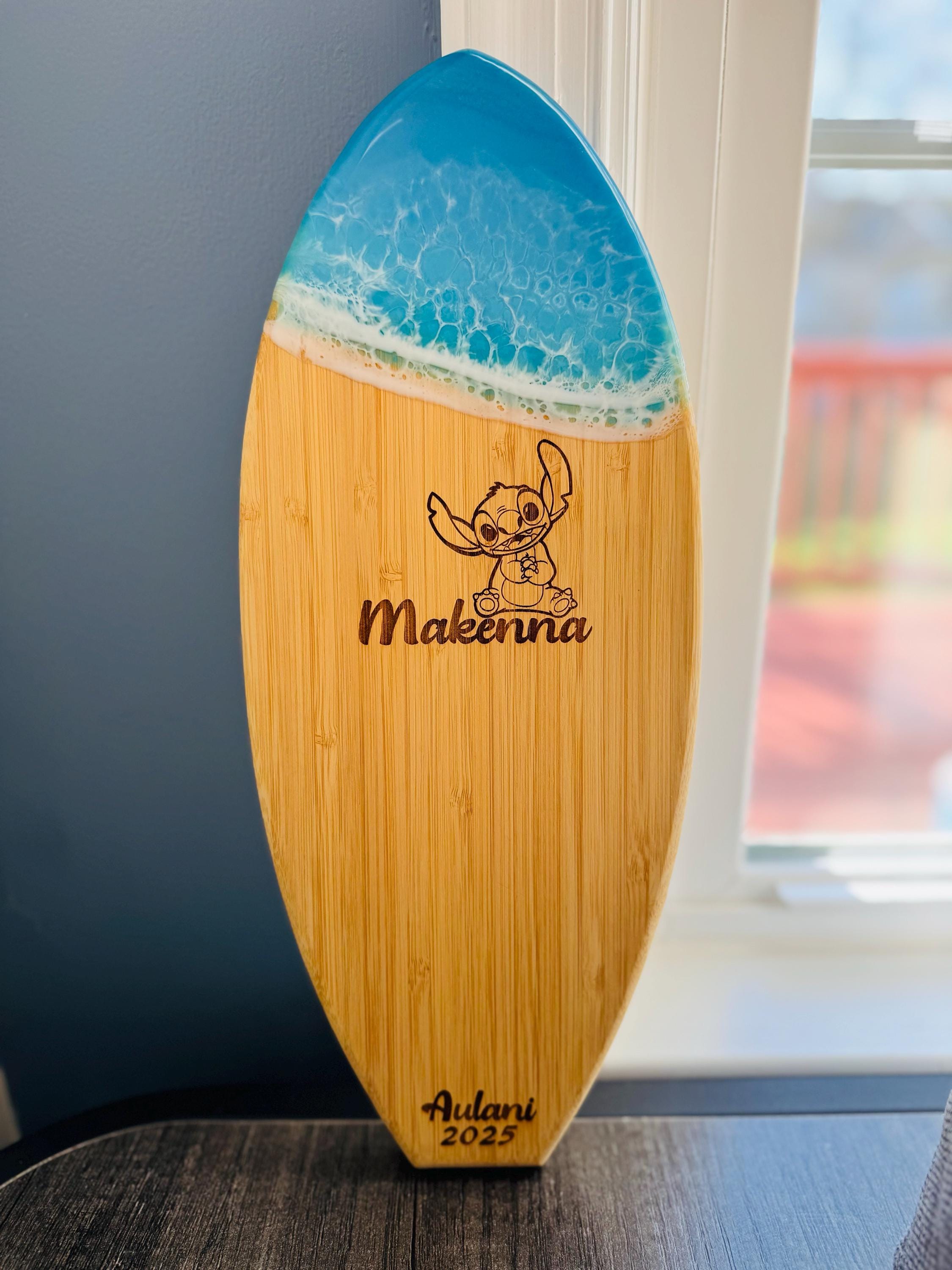 NEW Aulani Character Autographing Mini Surfboard With Beach Waves, Autograph Board, Aulani Vacation Souvenir, Character Signature Book, DCL