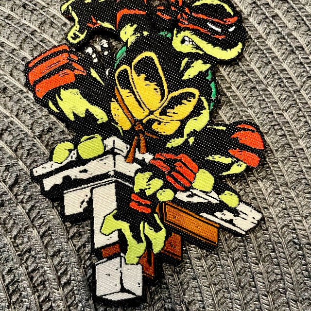 Patch Bordado Termocolante Rosto Tartaruga Ninja - Rafael