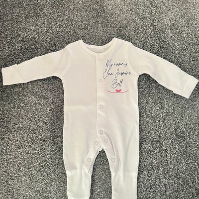 Personalized Embroidered Baby Bodysuit – Keepsake Gift, Custom Name, New With Tags
