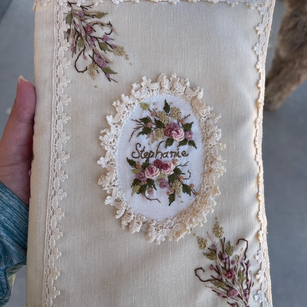 Vintage-inspired embroidered crossbody bag main image 1
