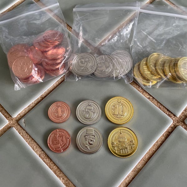 50 Metal Coin Board Game Upgrade Set - Etsy