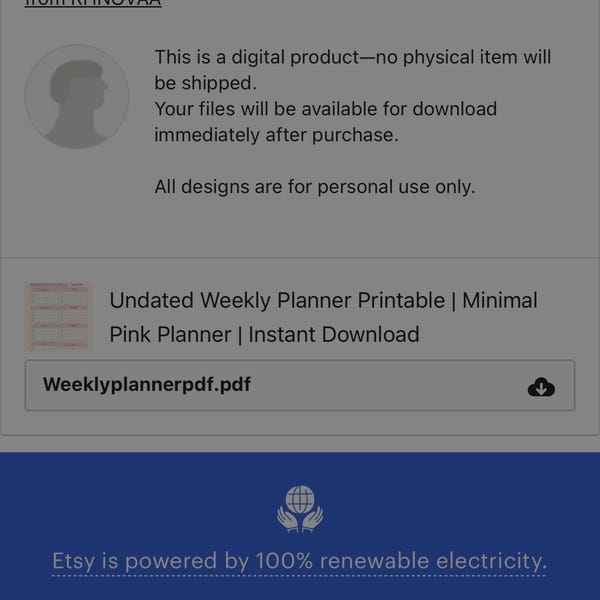 Minimal Pink Undated Weekly Planner Printable and Digital Download - Etsy
