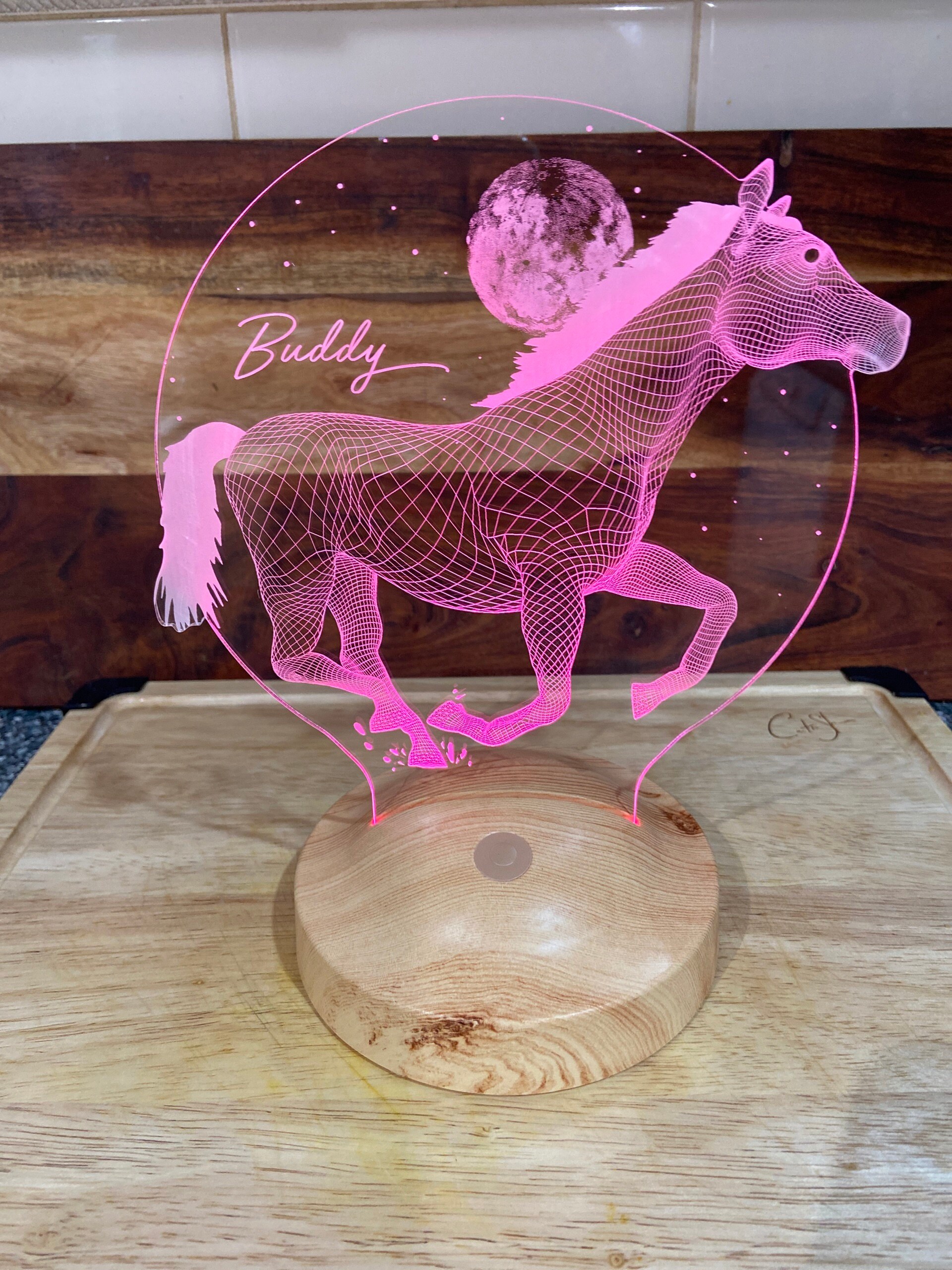 Horse 3D LED Lamp, Gift for Horse Lovers, Horse Art, Horseman Gifts, Table Lamp, Colorful Shining Night Light, Home and Office Decor