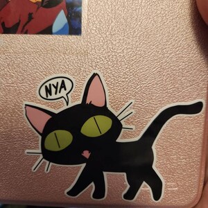 Kuroneko-sama Black Cat 90's Desert Donut Anime Vinyl Sticker