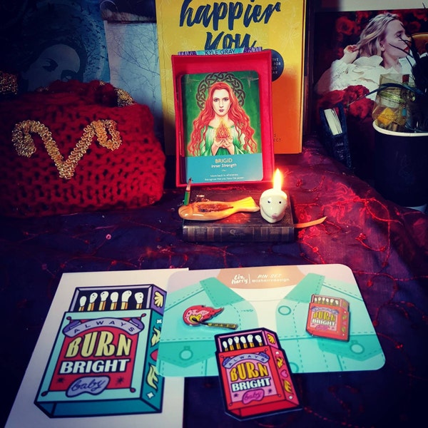 RED Match & Matchstick Enamel Pins Individually or as a Set - Matchbox ...