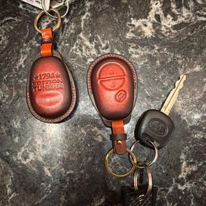 Official Toyota Tundra Brown Duo Leather Key Chain Fob – Licensed Product