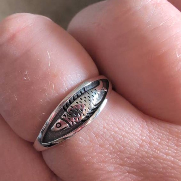 Fish Sterling Silver Ring New Vintage Wholesale Trout Tuna Bass - Etsy