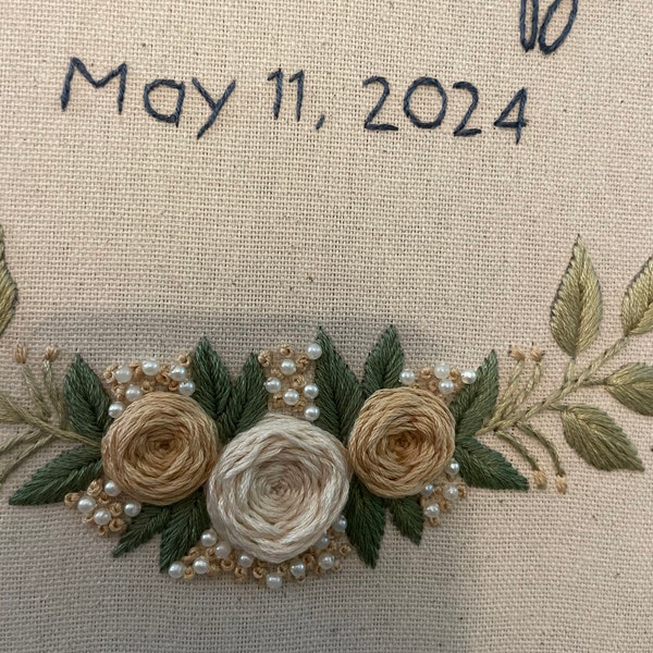 Personalized Wedding Embroidery Pattern | PDF Pattern + Step by Step ...