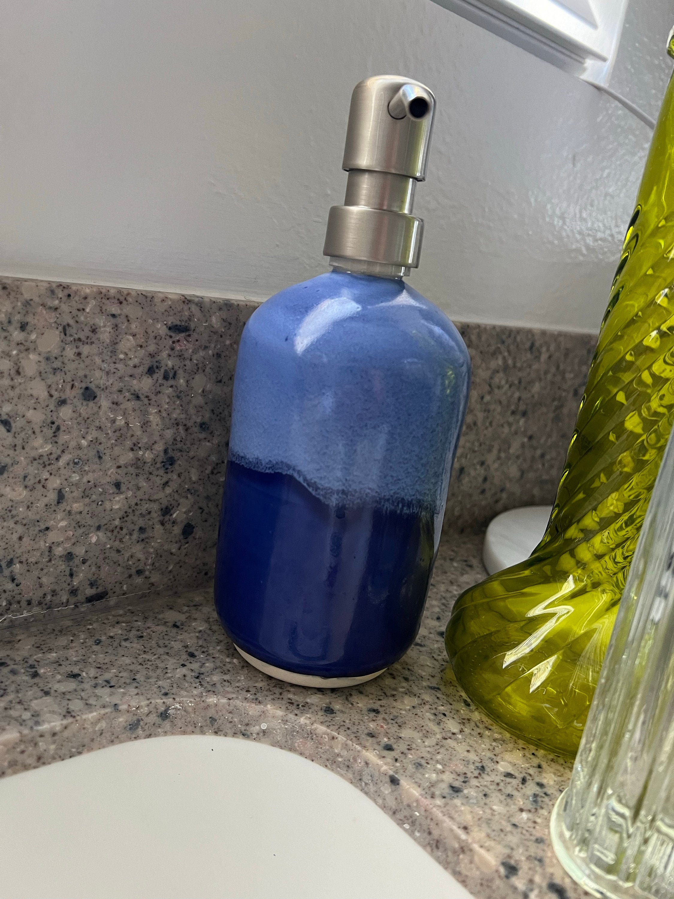 Stoneware Soap Dispenser,  Soap Dispenser With Pump, Handmade Soap Dispenser, Ceramic Soap Dispenser,  Bathroom Decor