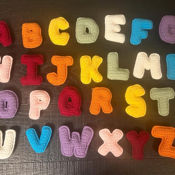 Crochet Math 3 Pattern Alphabet and Math Bundle Crochet Patterns Soft Plush Letters Soft Plush ...
