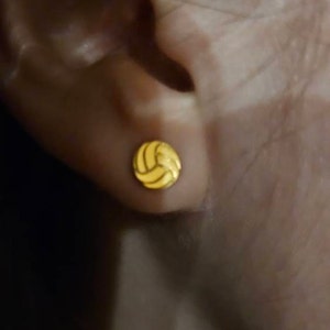 Customer photo, Volleyball Stud Earrings