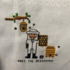 beekeeper cross stitch pattern