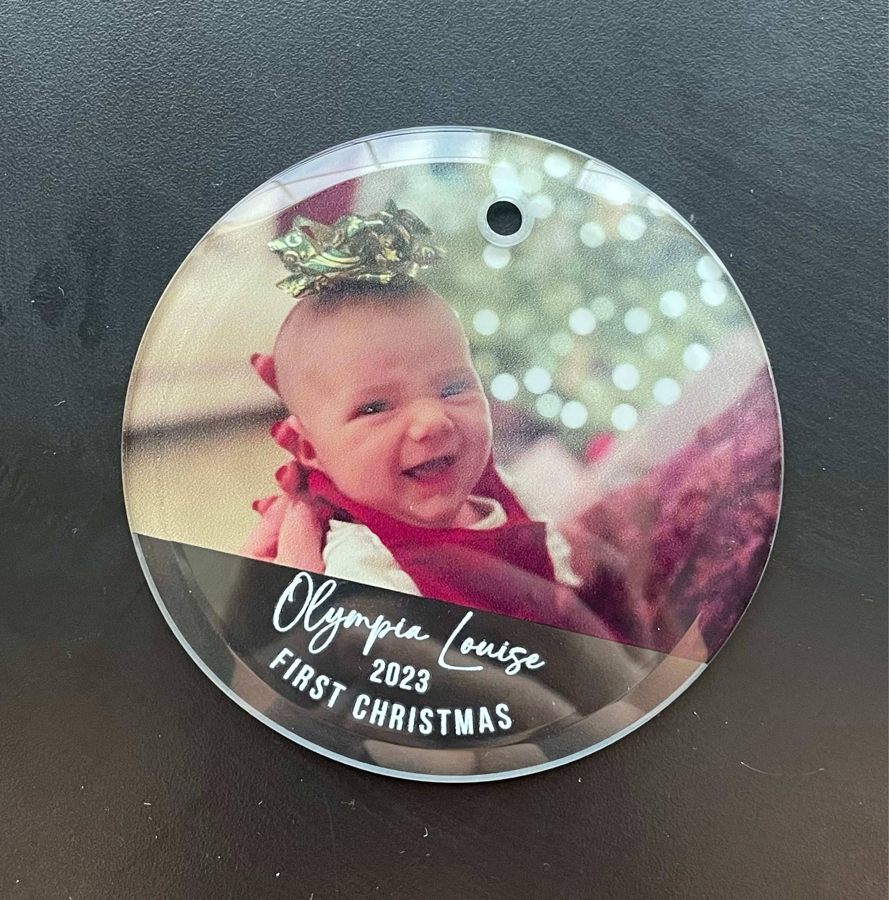 Personalized Baby&#39;s First Christmas, 2023 Christmas Ornament, First Christmas, Photo Ornament, Christmas Ornament, Custom Ornament, 2023