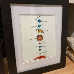 Solar System // 5x7 / 8x10 Art Print // Space // Galaxy - Etsy