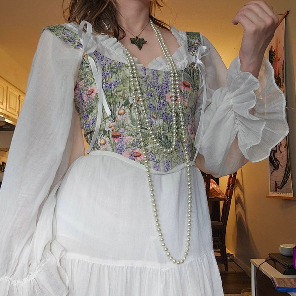STRAPLESS COW PRINT SUEDE CORSET TOP main image 1
