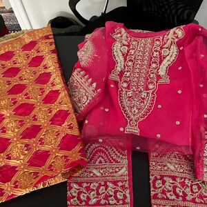 Indian Pakistani Dress Gharara Kurti Embroidered Organza | Etsy