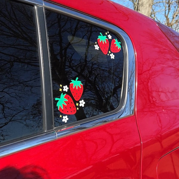 Strawberry Vinyl Decal | Strawberry Car Decal | Strawberry Daisy Decal ...